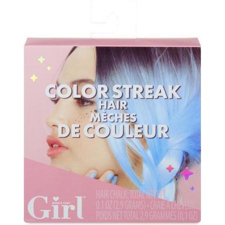 Whos That Girl Color Streak Hair Blue Love - Speelgoedmake-up